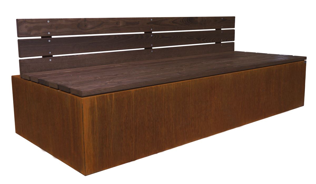 Aufbewahrungsbox 103710 aus Cortenstahl - Gartenboxen